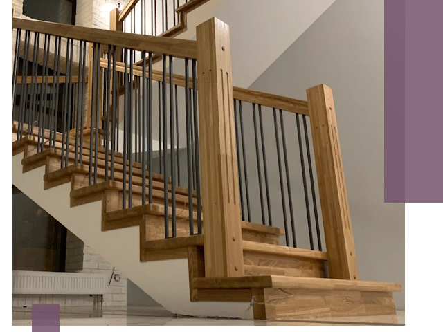 Реставрация деревянных и металлических лестниц в Дубне