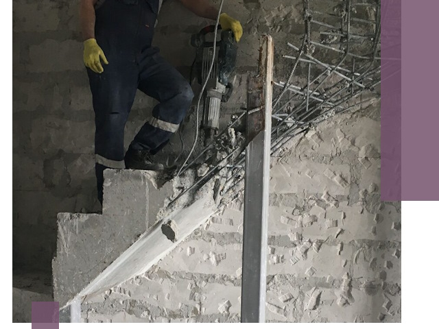 Демонтаж металлических и бетонных лестниц в Дубне