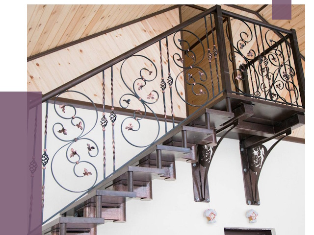 Кованые лестницы в Дубне от 79630 руб. под ключ