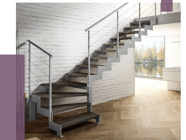 Г-образные лестницы под ключ в Дубне от 37008 руб. | ПРОЛЁТ-Дбн