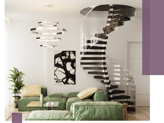 Лестницы для двухуровневой квартиры в Дубне — изготовление и монтаж