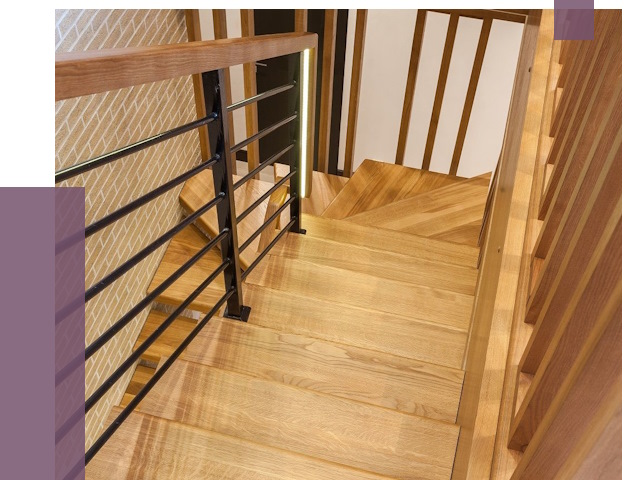 Лестницы из ясеня в Дубне под ключ от 10005 руб. 