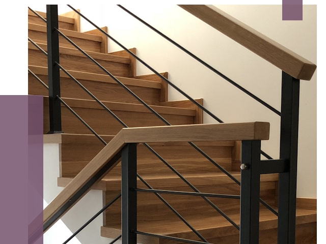 Обшивка металлической лестницы деревом в Дубне от 4339 руб.