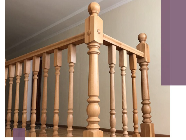 Деревянные перила на заказ в Дубне: монтаж и изготовление