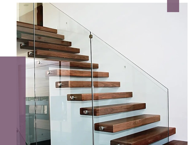 Стеклянные перила для лестницы в Дубне от 14803 руб.