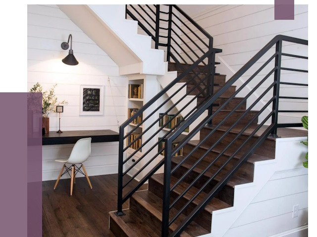 Перила для лестницы в доме в Дубне от 7402 руб. — ПРОЛЁТ-Дбн