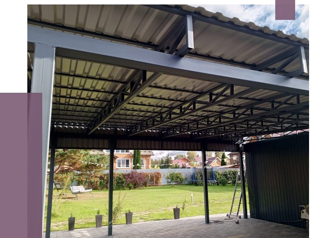 Монтаж навесов в Дубне от 7350 руб. — установка навеса | ПРОЛЁТ-Дбн