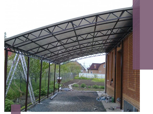 Профессиональный монтаж навесов под ключ в Дубне