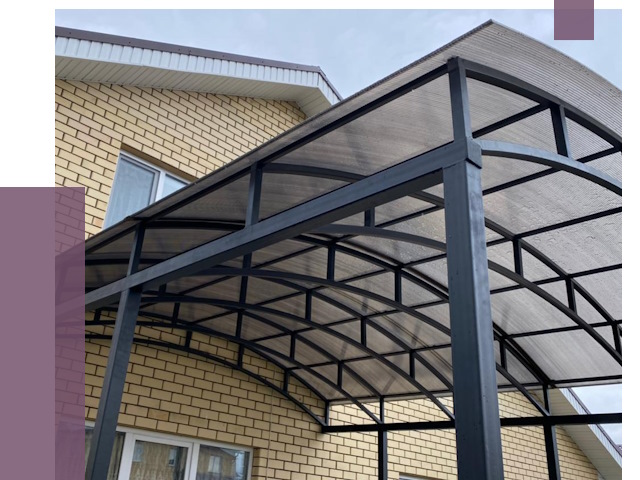 Монтаж козырьков в Дубне от 11485 руб. | ПРОЛЁТ-Дбн