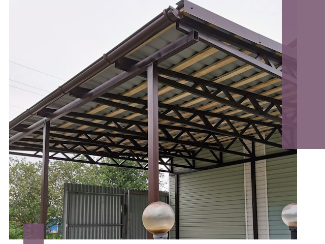 Навесы под ключ в Дубне: изготовление, монтаж и гарантия