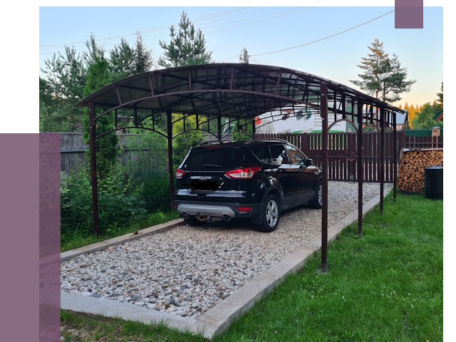 Навесы для автомобиля в Дубне от 13119 руб.  | ПРОЛЁТ-Дбн