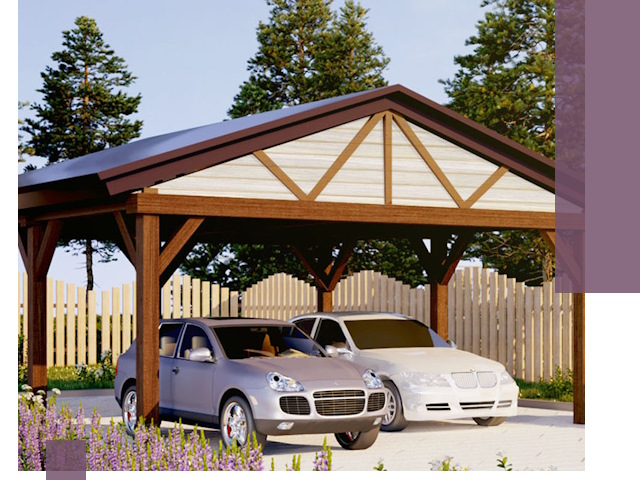 Навесы для автомобиля в Дубне — изготовление и монтаж