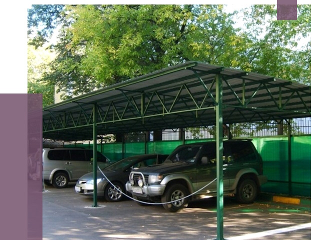 Навесы для парковки в Дубне от 80141 руб. заказать | ПРОЛЁТ-Дбн