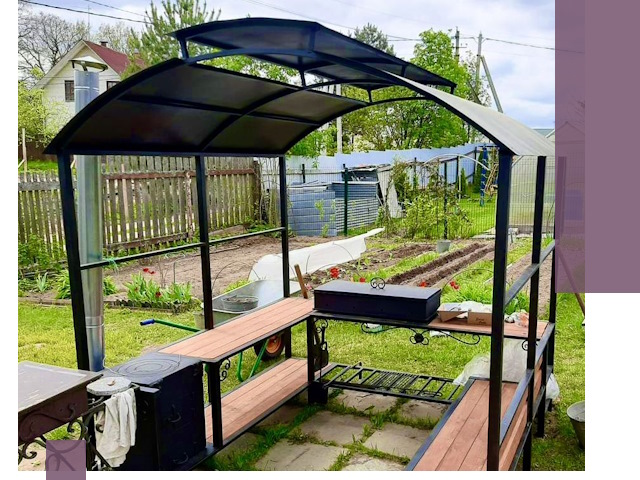 Навесы для барбекю в Дубне: изготовление, монтаж и демонтаж