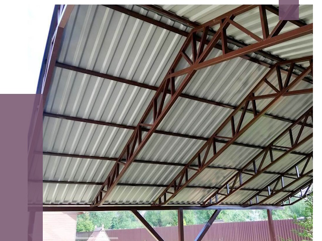 Навесы из профнастила в Дубне от 7350 руб. | ПРОЛЁТ-Дбн