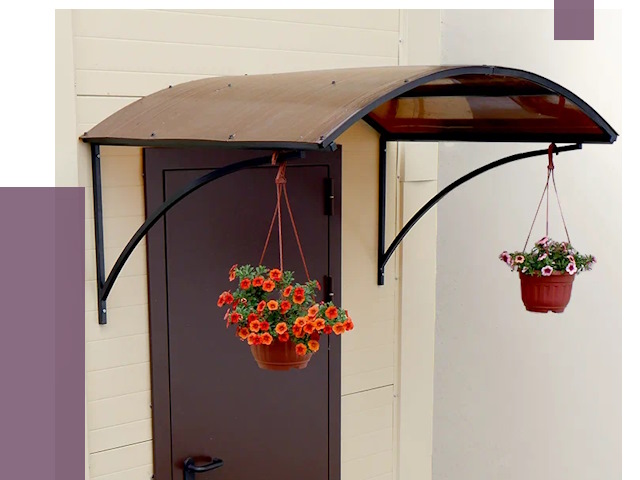 Козырьки над входом в Дубне от 14803 руб.  | ПРОЛЁТ-Дбн