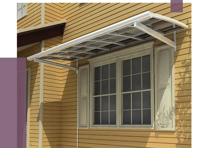 Козырьки над окнами в Дубне от 7606 руб. — монтаж, покупки | ПРОЛЁТ-Дбн