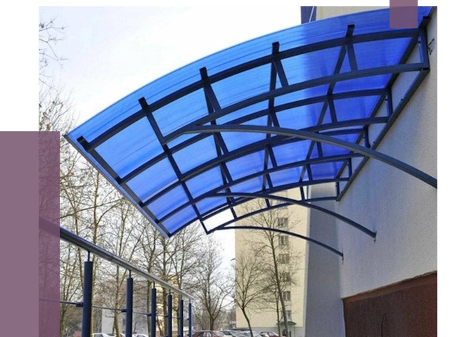 Козырьки из поликарбоната в Дубне от 4288 руб. под ключ | ПРОЛЁТ-Дбн