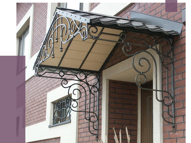 Двускатные козырьки в Дубне под ключ от 12761 руб.