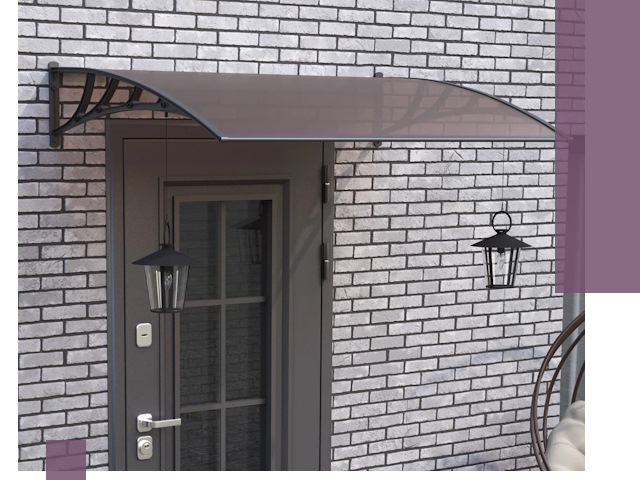 Недорогие козырьки и навесы под ключ в Дубне