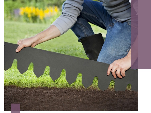 Металлические бордюры для газона в Дубне — изготовление и монтаж